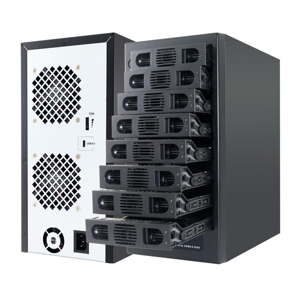 伽利略 USB4 40Gbps 8層抽取式硬碟外接盒