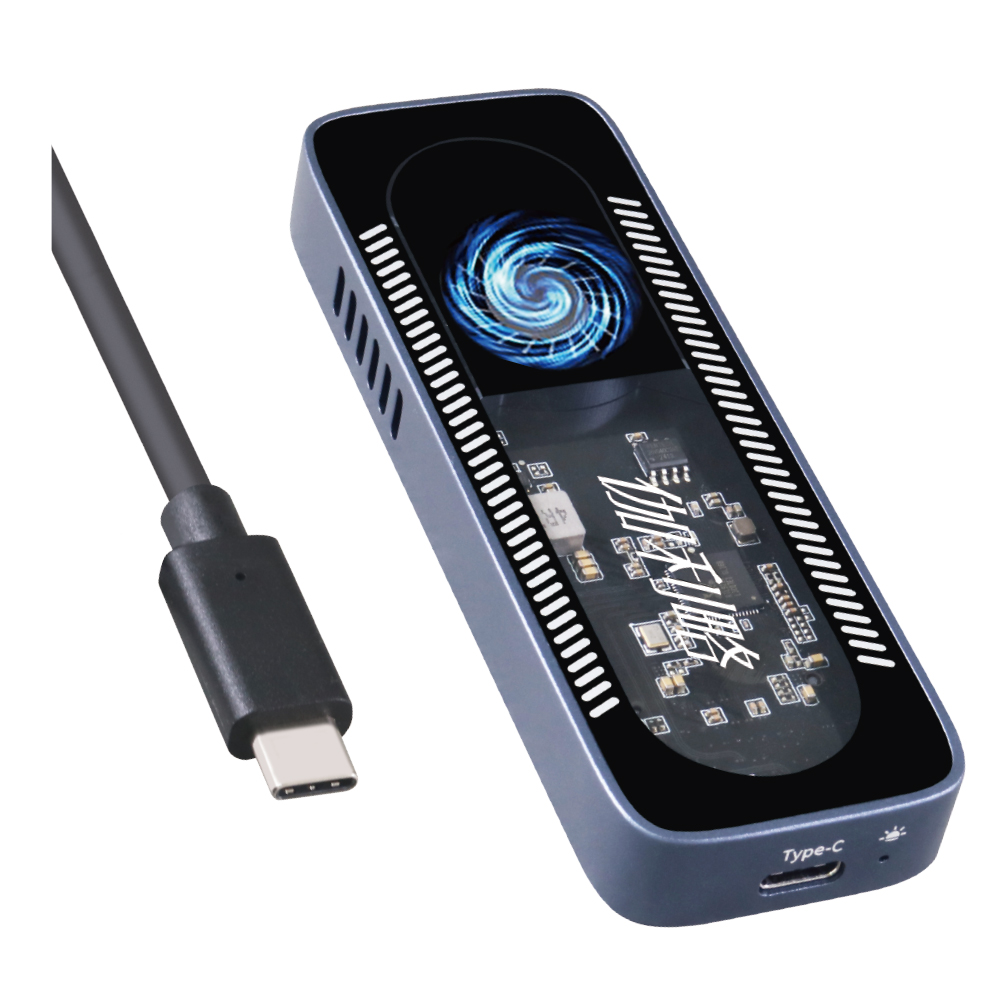 伽利略 USB3.2 20G M.2 NVMe 散熱風扇外接盒