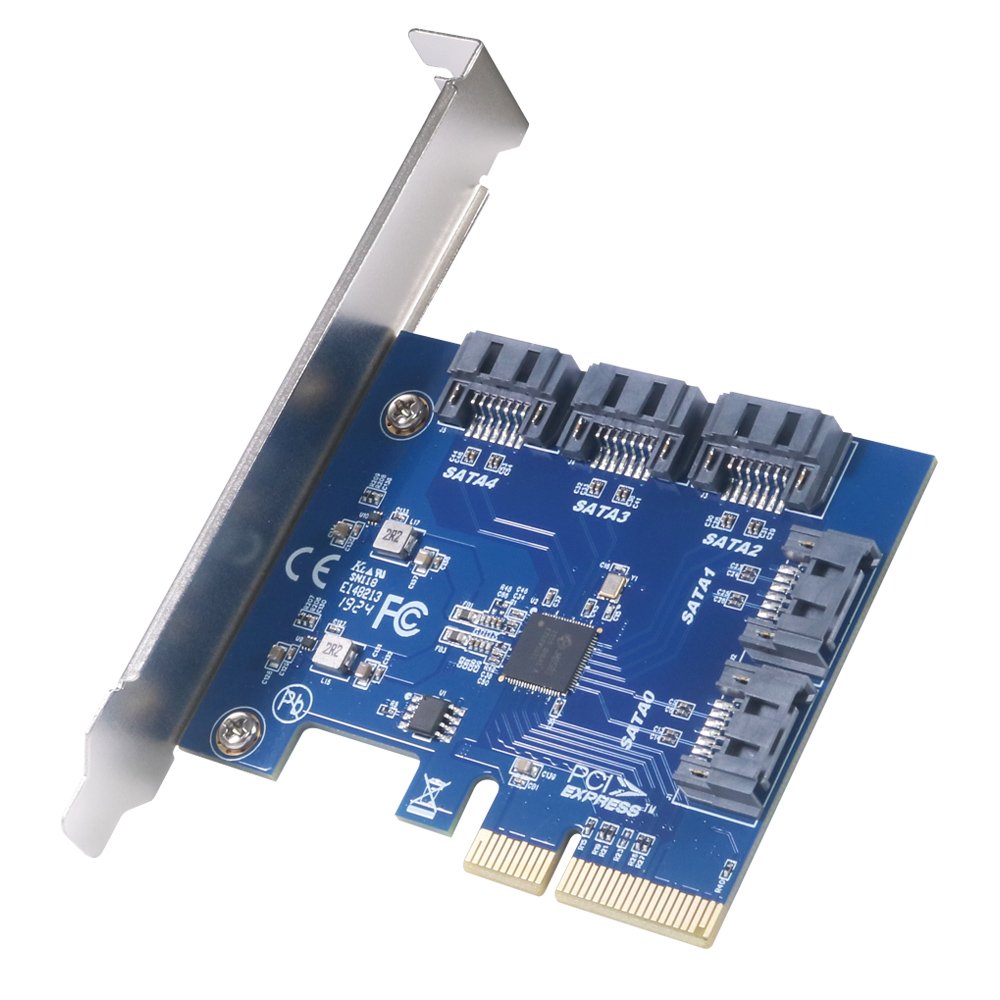 伽利略 PCI-E 3.0 4X  SATA III 5埠 擴充卡