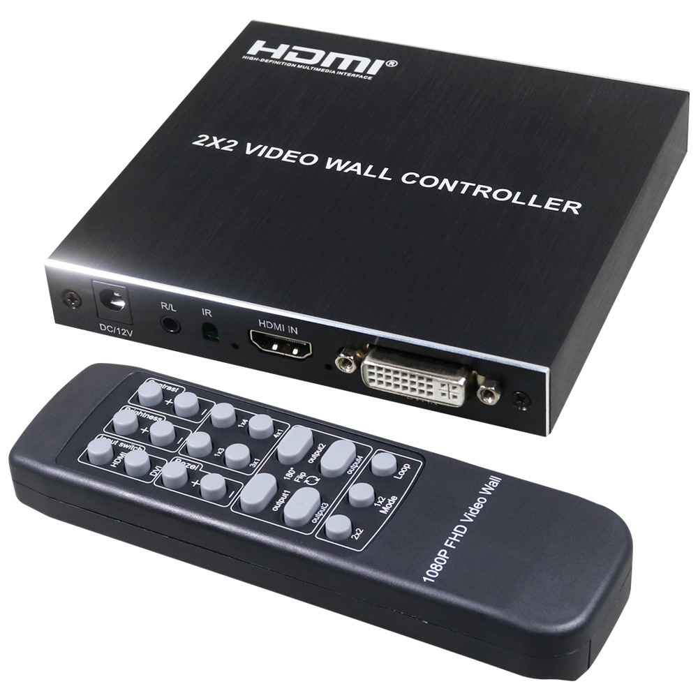 伽利略 HDMI+DVI 2x2 電視牆拼接器