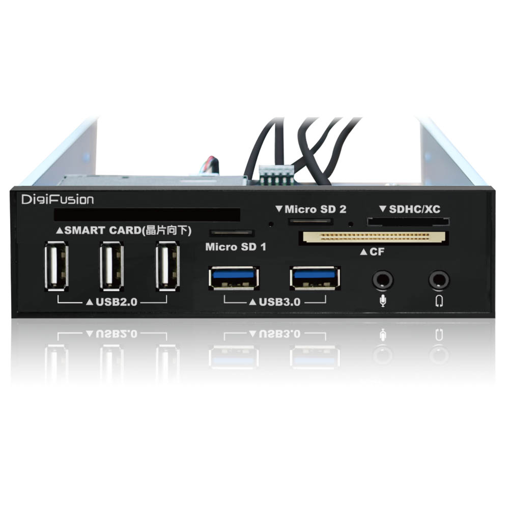 伽利略 5.25吋多介面整合器 (ATM讀卡機 / USB 2.0 + 3.0 HUB / AUDIO)