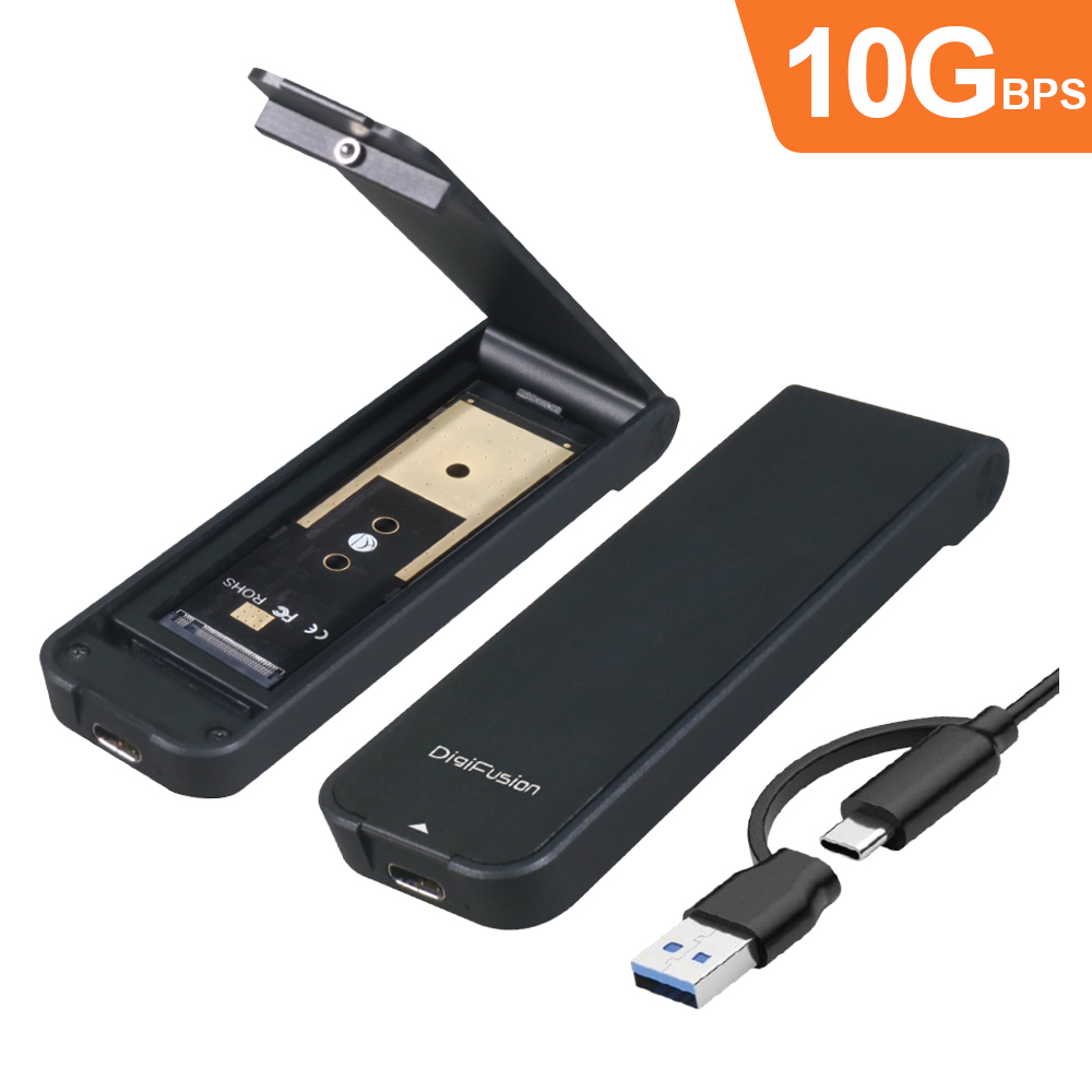 伽利略USB3.2 Gen2 M.2 NVMe SSD 翻蓋式外接盒 (附C+A傳輸線)