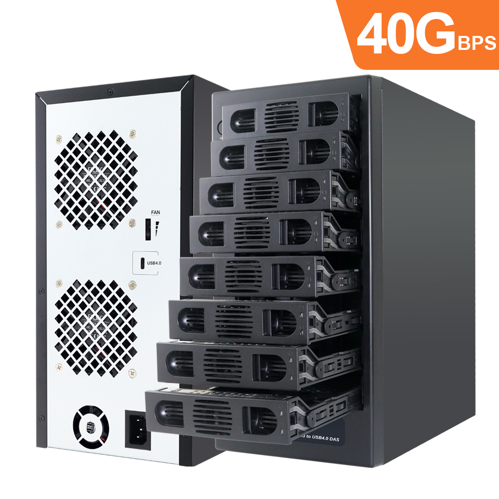 伽利略 USB4 40Gbps 8層抽取式硬碟外接盒