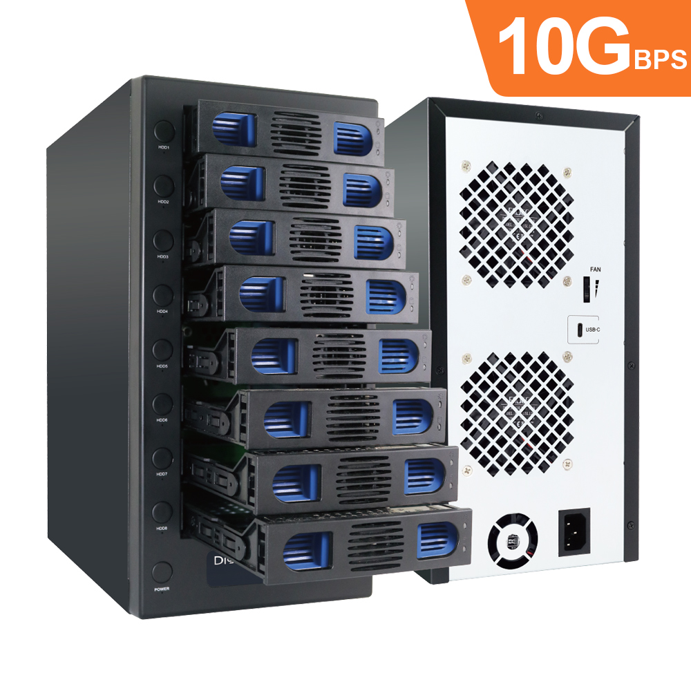 伽利略 USB3.2 Gen2 8槽抽取式硬碟外接盒