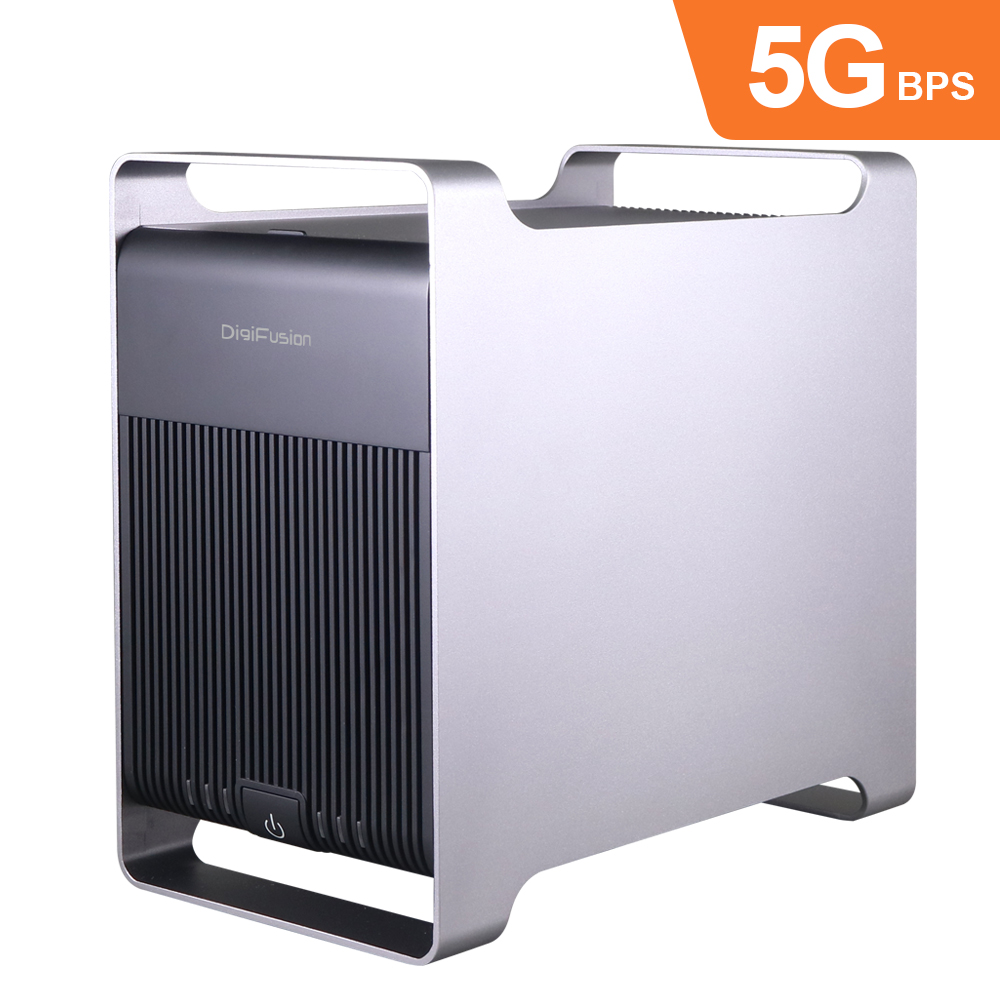 伽利略 USB3.2 Gen1+eSATA 5層抽取式 RAID 硬碟外接盒 全鋁+磁吸面板