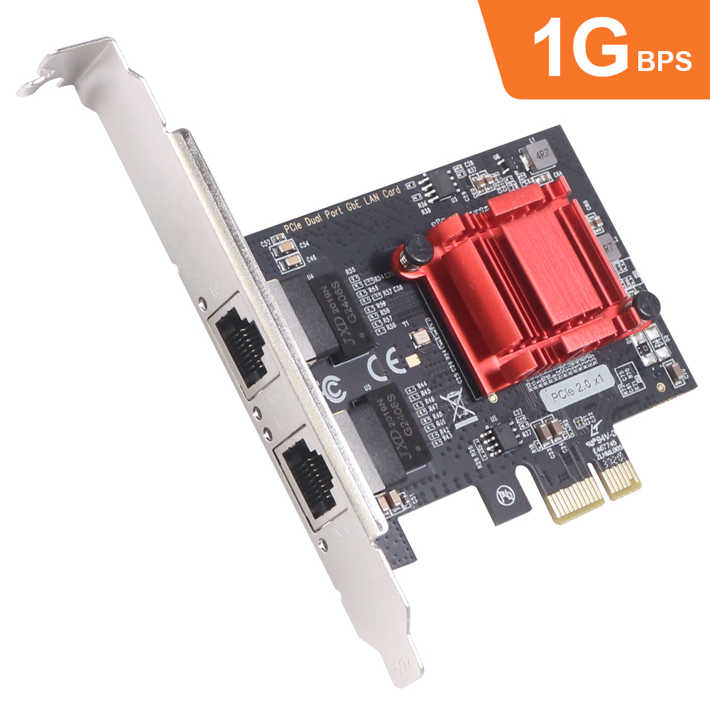 伽利略 PCI-E Giga Lan 2埠 網路卡