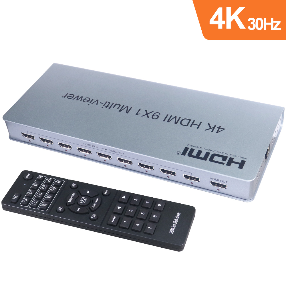 伽利略 HDMI 4K@30Hz 9進1出 影音分割器