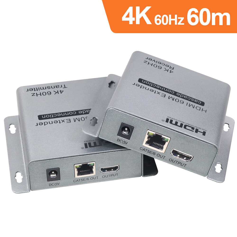 伽利略 HDMI 4K@60Hz 網路線 影音延伸器 60m (不含網路線)