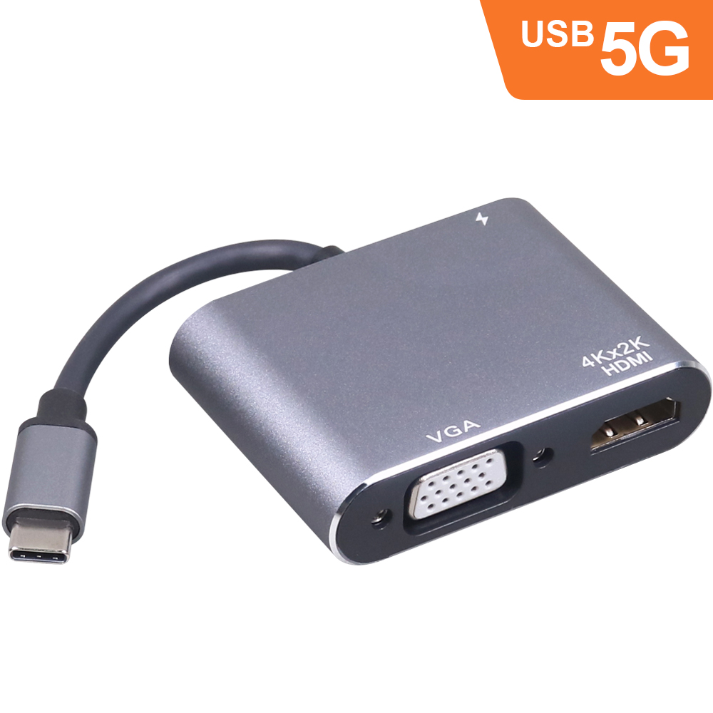 伽利略 Type-C HDMI(4K2K)30Hz + VGA + U3 + PD