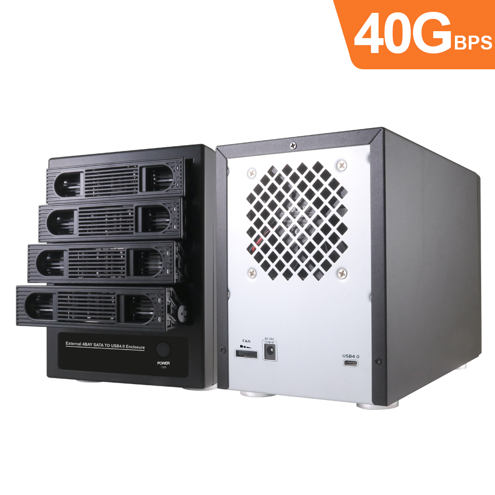 伽利略 USB4 40Gbps 4層抽取式硬碟外接盒