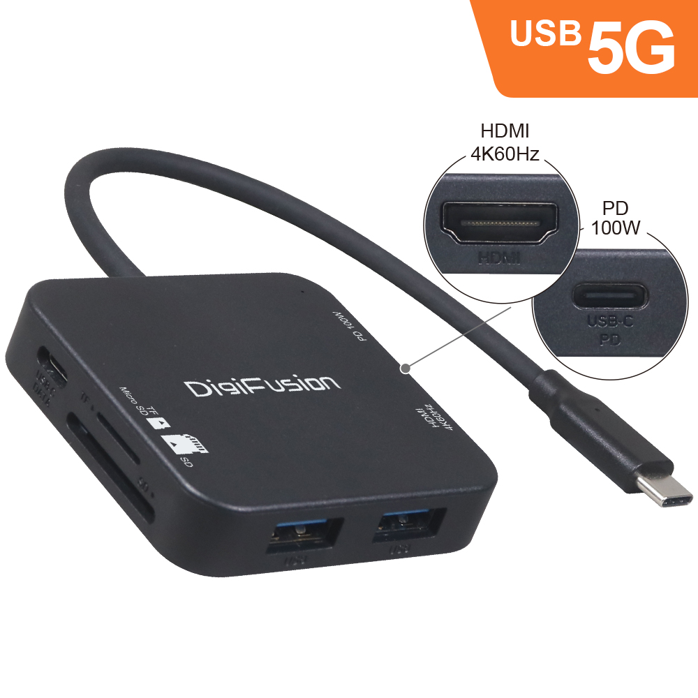 伽利略 USB-C 6in1 4K60 多功能集線器