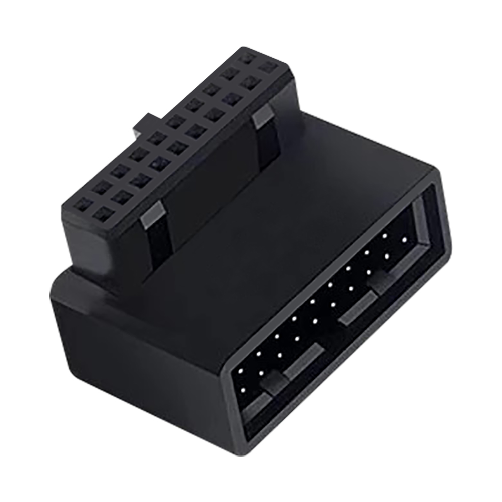 伽利略 USB3.0 19pin 公轉母 L型 轉接頭 (適用19pin缺口朝內)